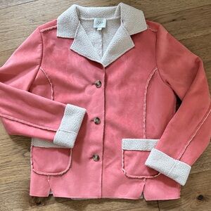 J. Jill Light Pink Sherpa Coat